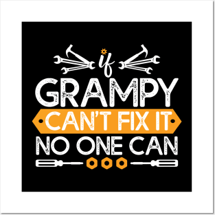 If Grampy Can't Fix It No One Can Gift Grampy Lovers Gift Posters and Art